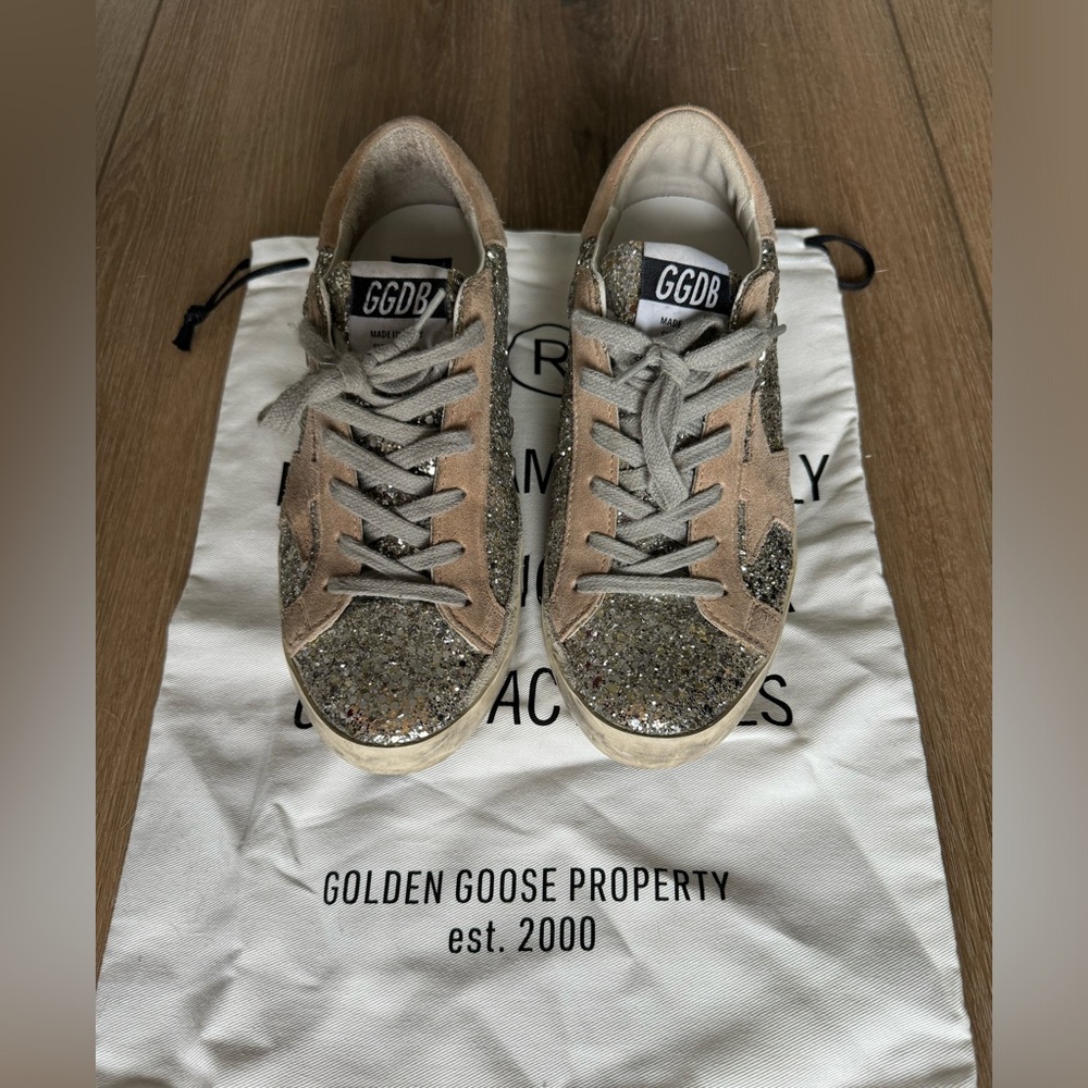 Golden Goose superstar glitter low top sneakers
